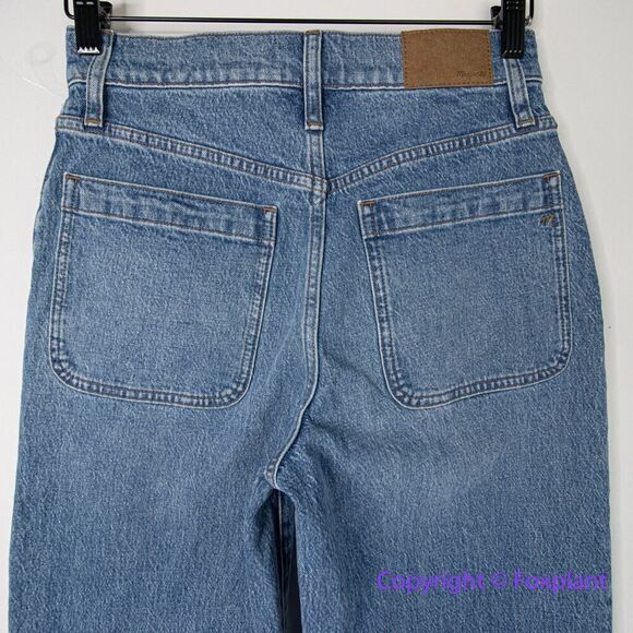 New! Madewell Emmett Wide-Leg Full Length Jean lakecourt, size 29 fits like 26 - Picture 9 of 15